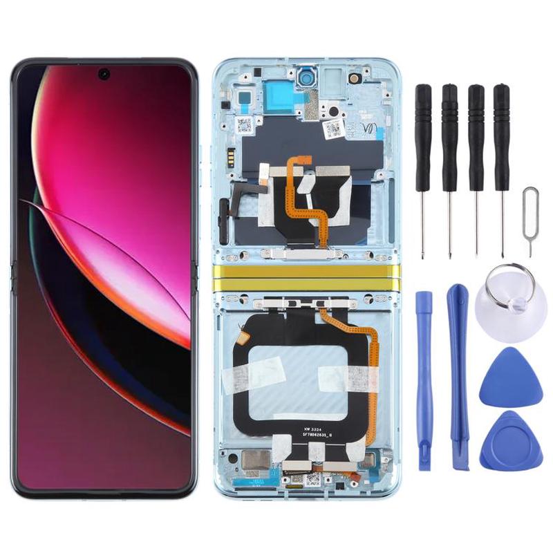 For Motorola Razr 40 Ultra XT2321-3 XT2321-1 XT2321-2 Original LCD Screen Digitizer Full Assembly with Frame