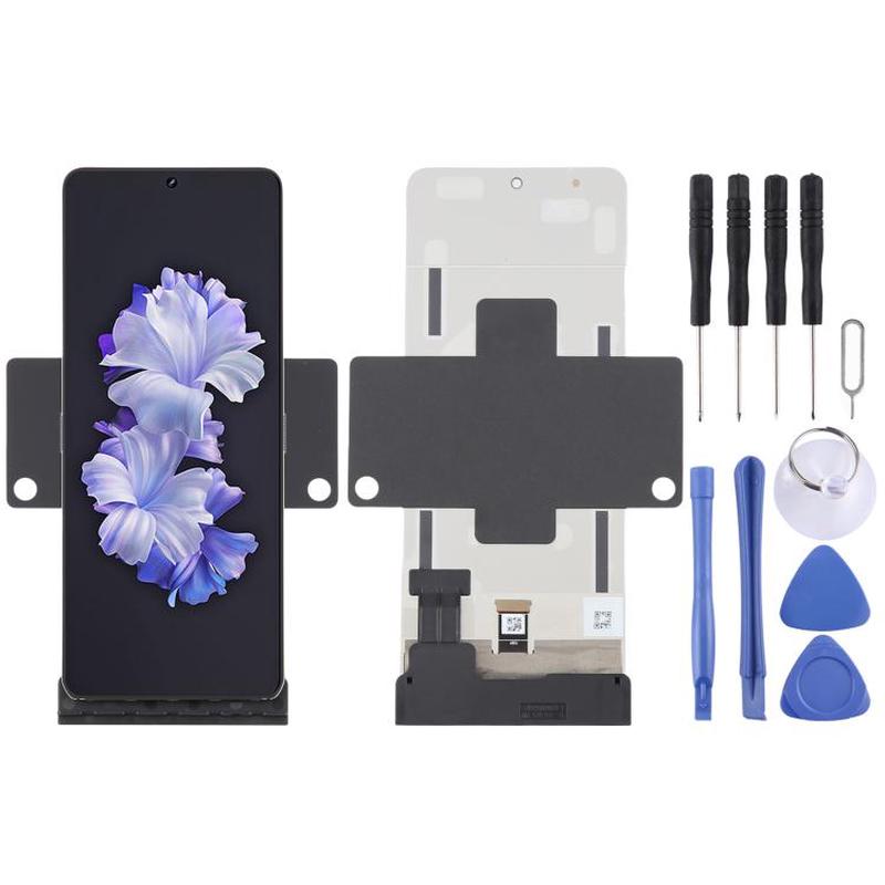 For Tecno Phantom V Flip2 Original AMOLED Material LCD Screen with Digitizer Full Assembly