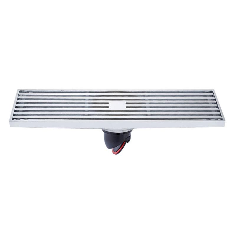 8x30cm Extended Full Copper Strip Floor Drain, Style: