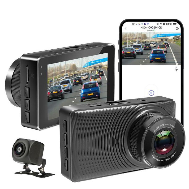 4K+1080P Driving Recorder Dual Front & Rear Recording WIFI Reversing Images