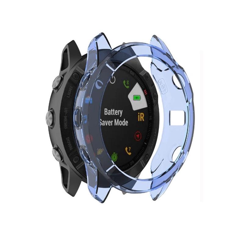 For Garmin Fenix 6X TPU Half Coverage Smart Watch Protevtice Case