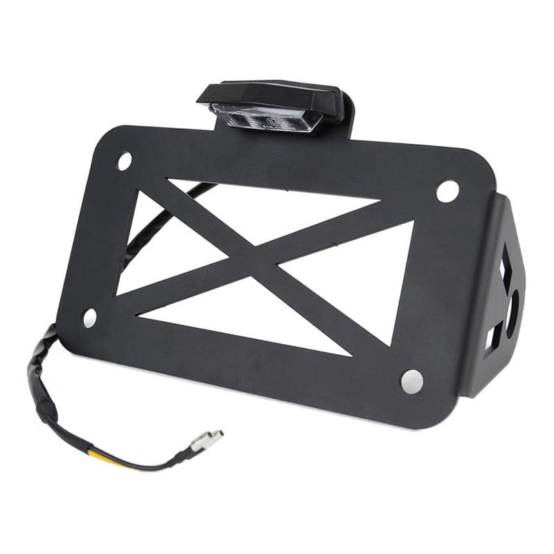 Motorcycle American Cruise Retro License Plate Holder with Light