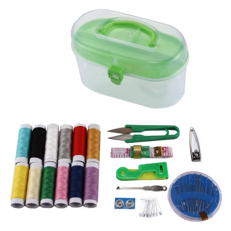 Multi-colorline, Needle Wearer, Tape, Ear Spoon etc Treasure Box, Daily Necessities Sewing Box, Random Color Delivery