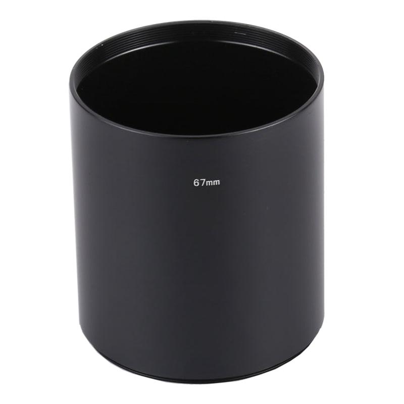67mm Thread Type Straight Tube Full Metal Lens Hood Shade for Medium Telephoto Lens