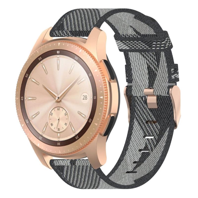 20mm Stripe Weave Nylon Wrist Strap Watch Band for Galaxy Watch 42mm, Galaxy Active / Active 2, Gear Sport, S2 Classic