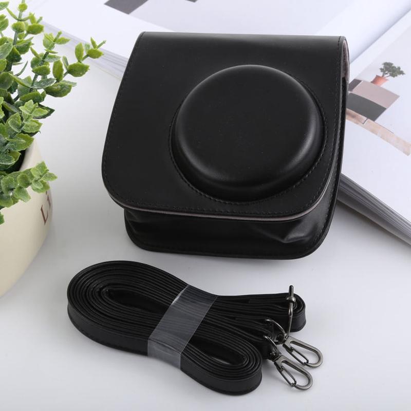 Retro Style Full Body Camera PU Leather Case Bag with Strap for FUJIFILM instax mini 9 / mini 8+ / mini 8
