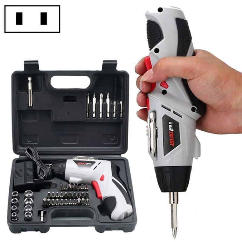 4.8V Multi-functional Household Electric Screwdriver Electric Drill Electric Screwdriver Set US Plug