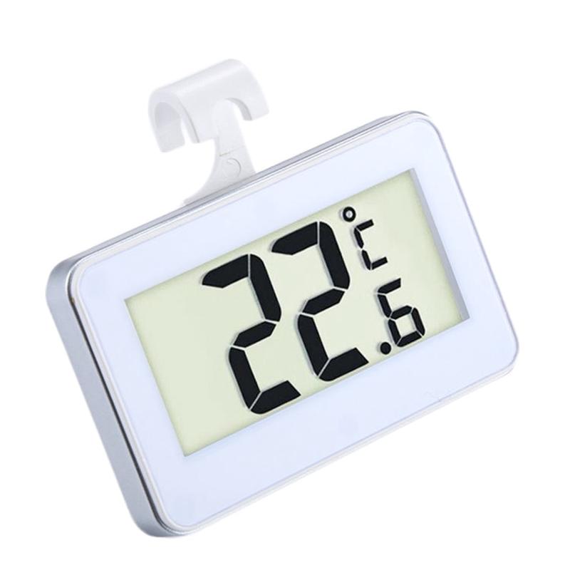 Mini Refrigerator Thermometer Digital LCD Display Freezer Temperature Meter with Hook