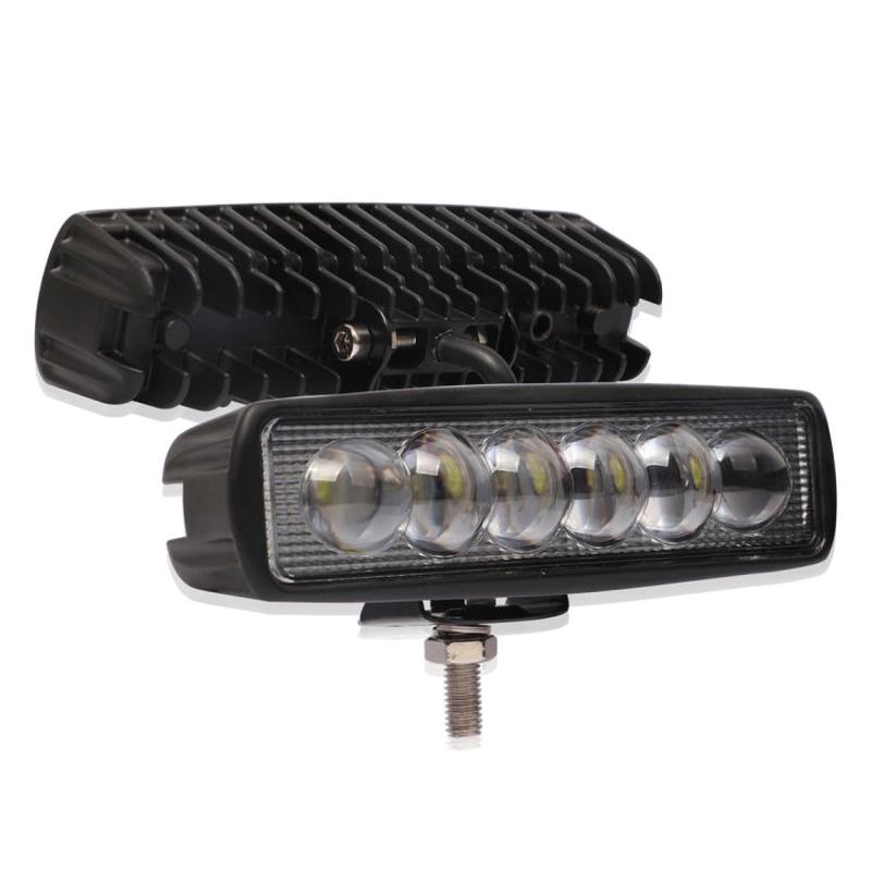 6 inch 18W 6000K IP68 8D Car Boat Marine Work Lights Spotlight LED Bulbs, DC 10-30V