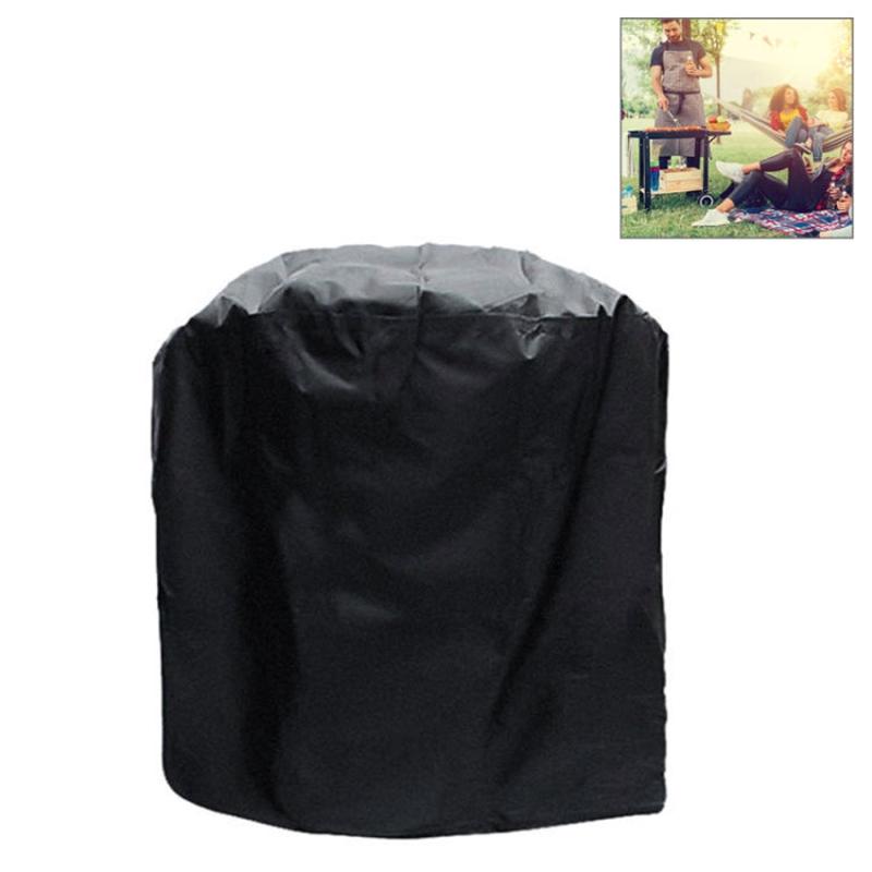 Outdoor Anti-UV Waterproof Dust-proof 210D Oxford Cloth BBQ Cylindrical Protective Bag Charcoal Barbeque Grill Cover, Size: 71x73cm