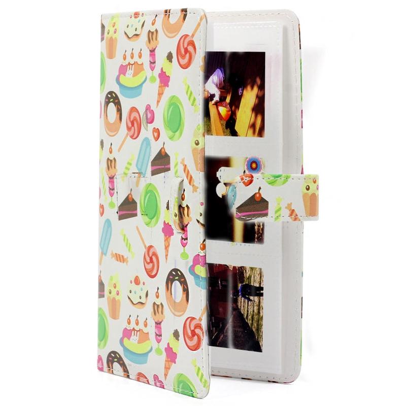 Dessert Pattern 3 inch DIY PU Mini Creativity Insert Type 32 Pages Exquisite Photo Album for Polaroid