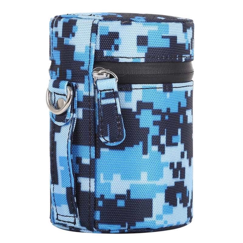 Camouflage Color Small Lens Case Zippered Cloth Pouch Box for DSLR Camera Lens, Size: 11x8x8cm