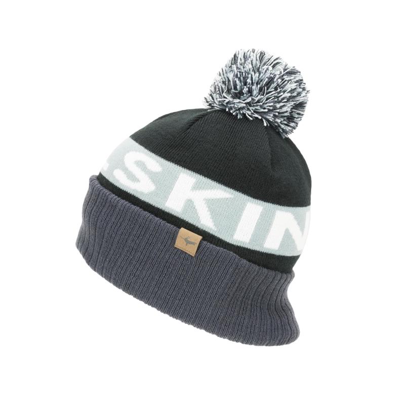 SEALSKINZ | Foulden | Water Repellent Cold Weather Unisex Bobble Beanie Hat | Lightweight & Breathable