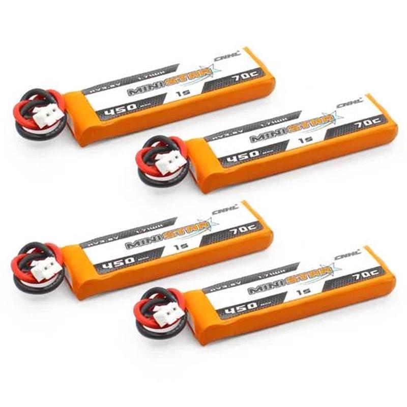 4x CNHL MiniStar HV 450mAh 3.8V 1s 70C Lipo Battery