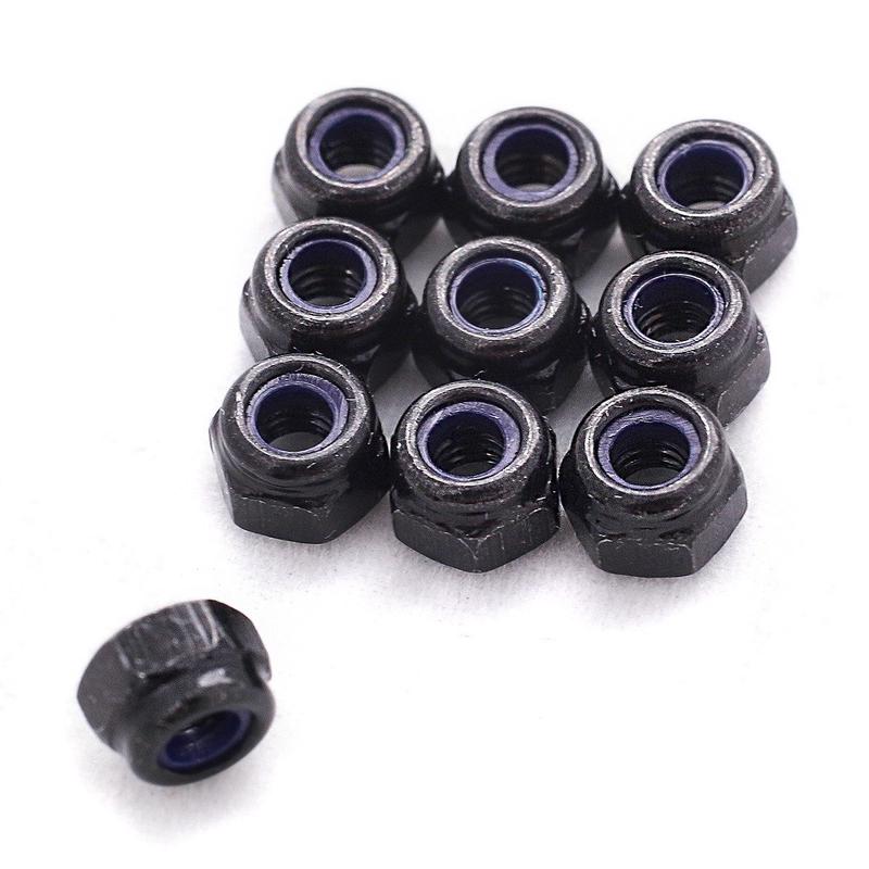 10x M3 LockNut Pack (Nylock) Black Anodised
