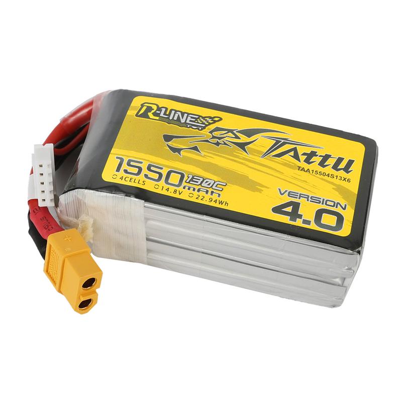 Tattu R-Line 4.0 1550mAh 4S 130C LiPo XT60 Plug