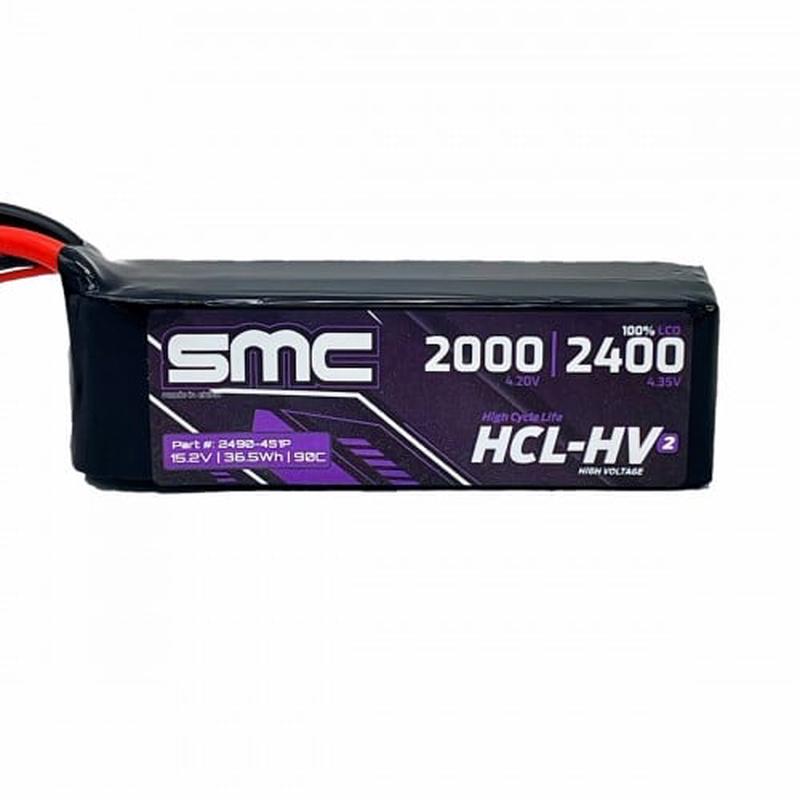 SMC HCL-HV2 Flight 15.2V/4S-2400mAh-90C LiPo Battery XT60