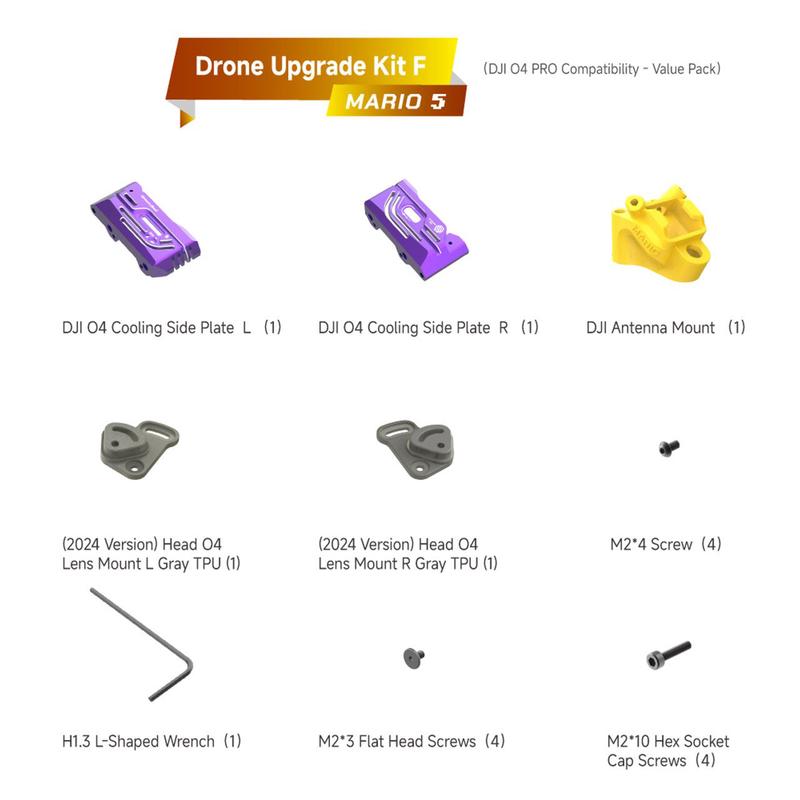 Speedybee Mario 5 DJI O4 Pro Upgrade Kit F