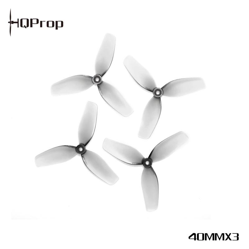 HQ Ultralight Whoop Prop 40MMX3 Grey (2CW+2CCW) Poly Carbonate-1.5MM Shaft