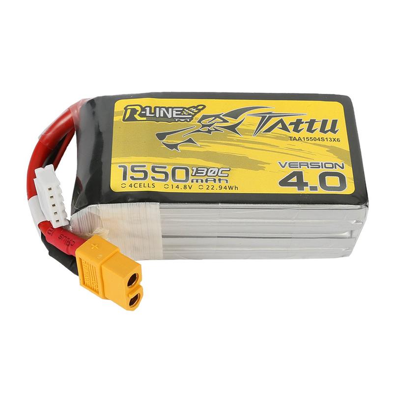 Tattu R-Line Version 5.0 1480mAh 22.2V 150C 6S Lipo Battery Pack with XT60 Plug