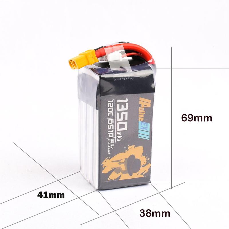 AuLine 1350mAh 6S 22.2V 120C XT60 Lipo Battery