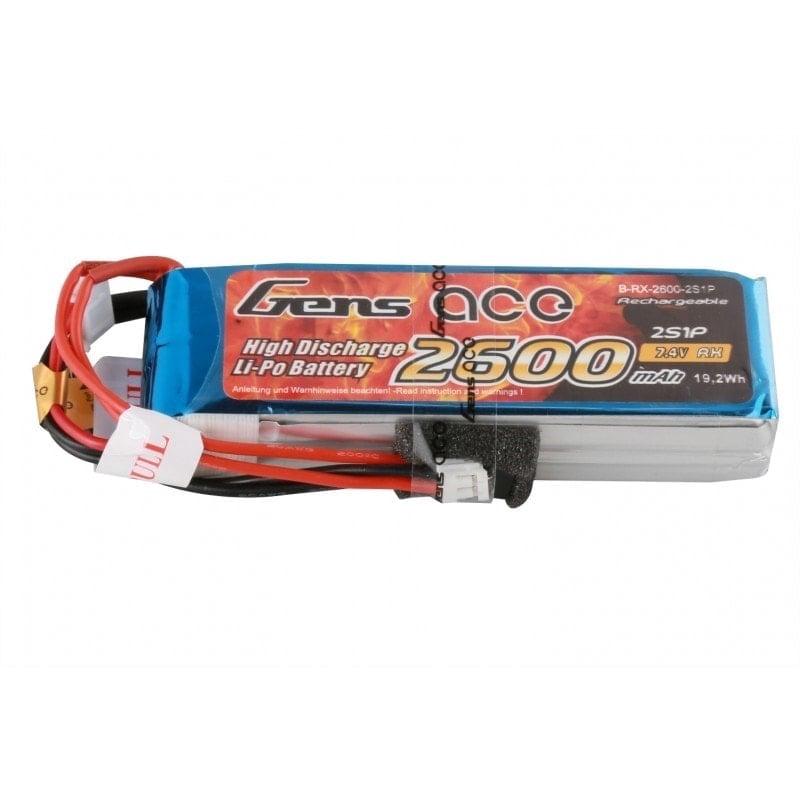 Gens ace 2600mAh 7.4V 2S1P Transmitter Battery Pack