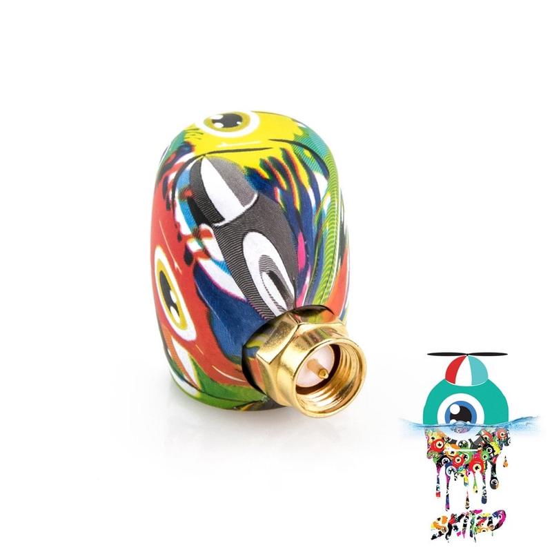 Lumenier AXII 2 Right-Angle Stubby 5.8GHz Antenna - SKITZO Hydro Dip SE (RHCP / LHCP)