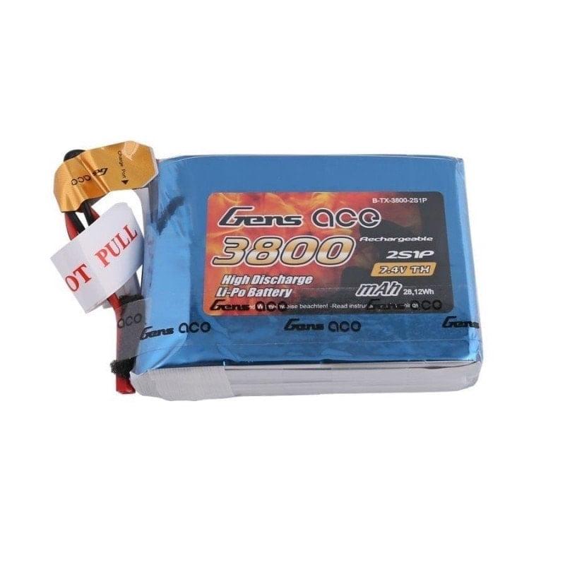 Gens ace 3800mAh 7.4V 2S1P TX Lipo Battery Pack with JST-SYP Plug