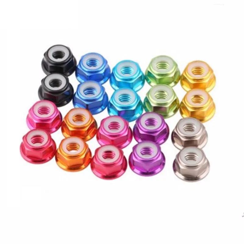 10pc M2 Nylon Locking CW Nuts pack 6061 Aluminium