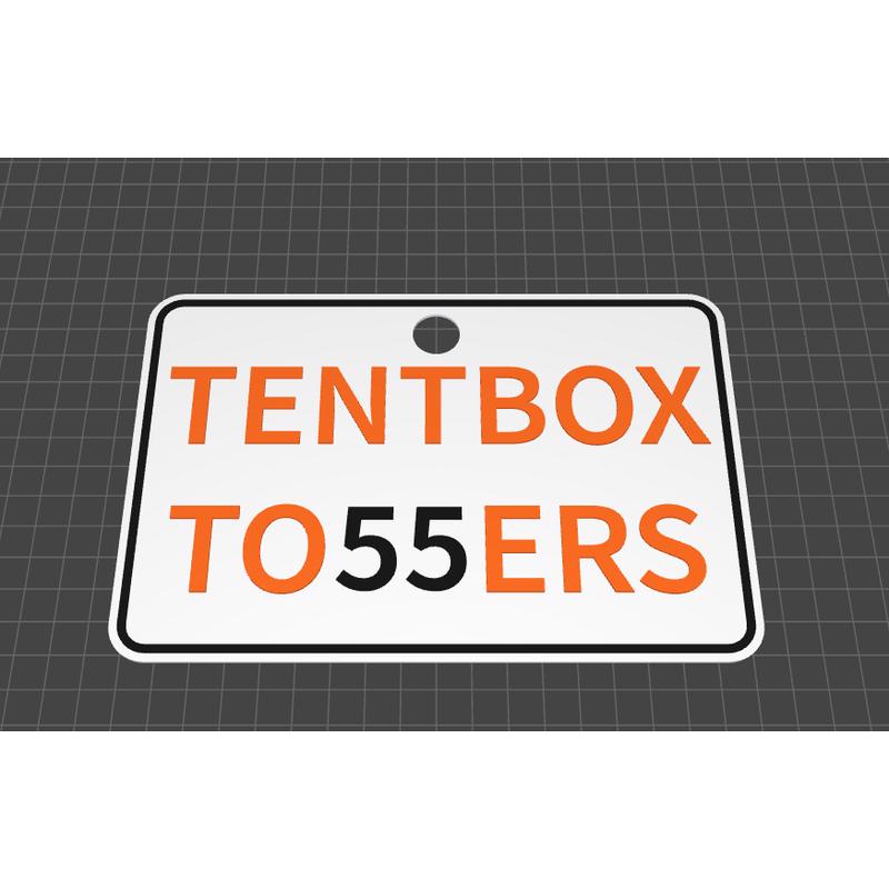 Custom TentBox Topper Signs Personalised Roof Tent Name Plate