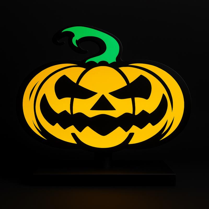 LED Pumpkin Light Sinister Smile Halloween Decoration