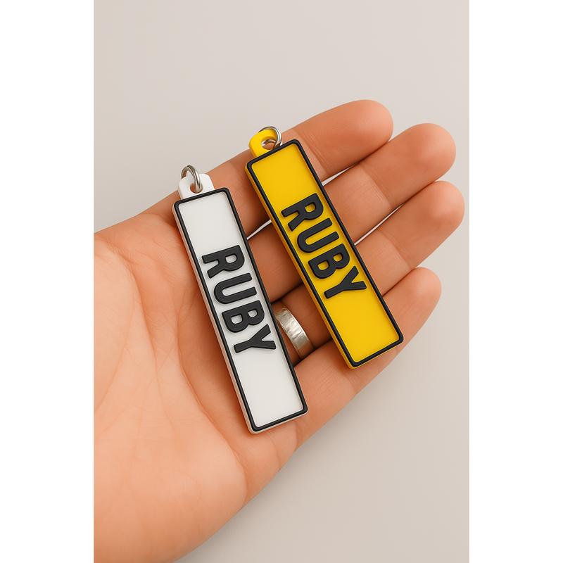 Custom Car Reg Keyring Personalized Number Plate Tag