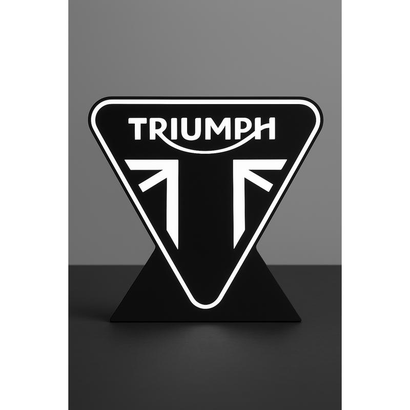 Triumph Motorcycle LED Lightbox Battery Powered Garage Display (No Batteries Included)
