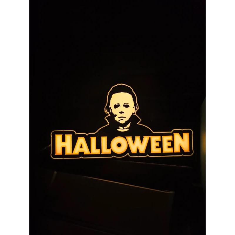 Michael Myers Halloween Light-Up Box Creepy Glow Collectible (Batteries Not Included)