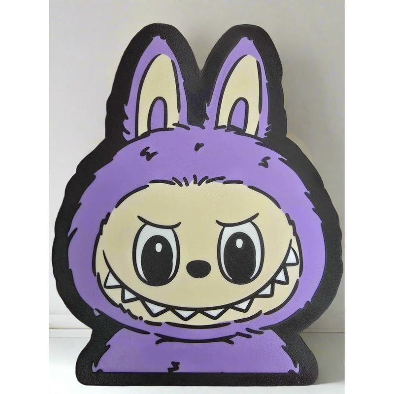 Purple Labubu LED Light 7"x8.5" Lightbox Wall Decor for Pop Mart Fans (Battery Powered, No Batteries Included)
