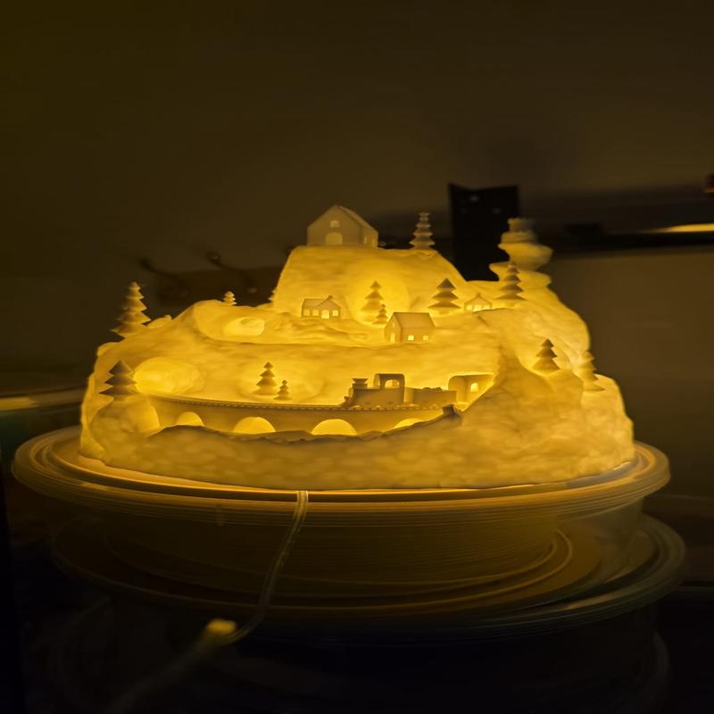Snowy Christmas Cottage LED-Safe 3D Printed Village Piece