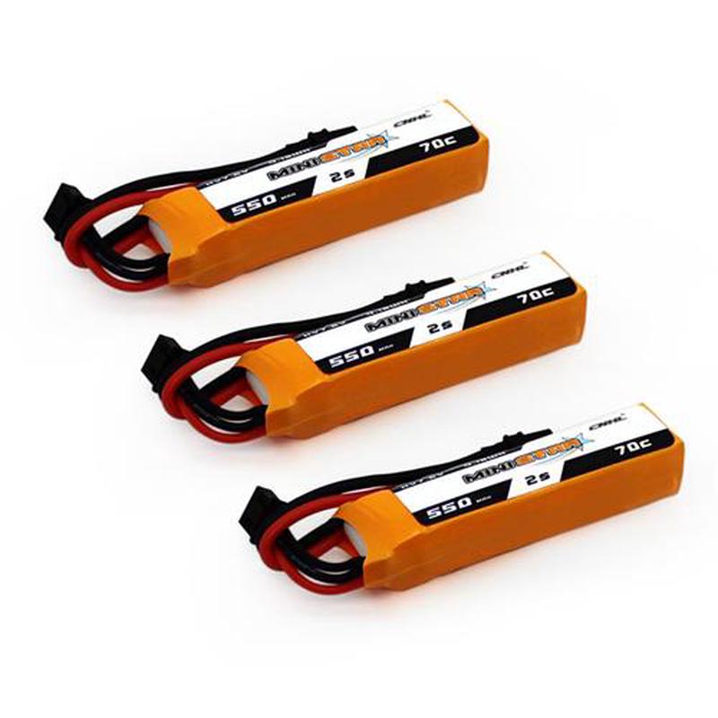 3x CNHL MiniStar HV 550mAh 7.6V 2S 70C Lipo Battery XT30