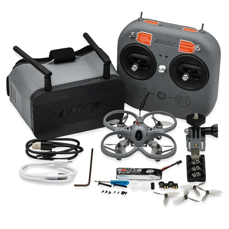 EMAX Tinyhawk Lite FPV Drone RTF Kit w/ T2 Goggles + E8 Transmitter