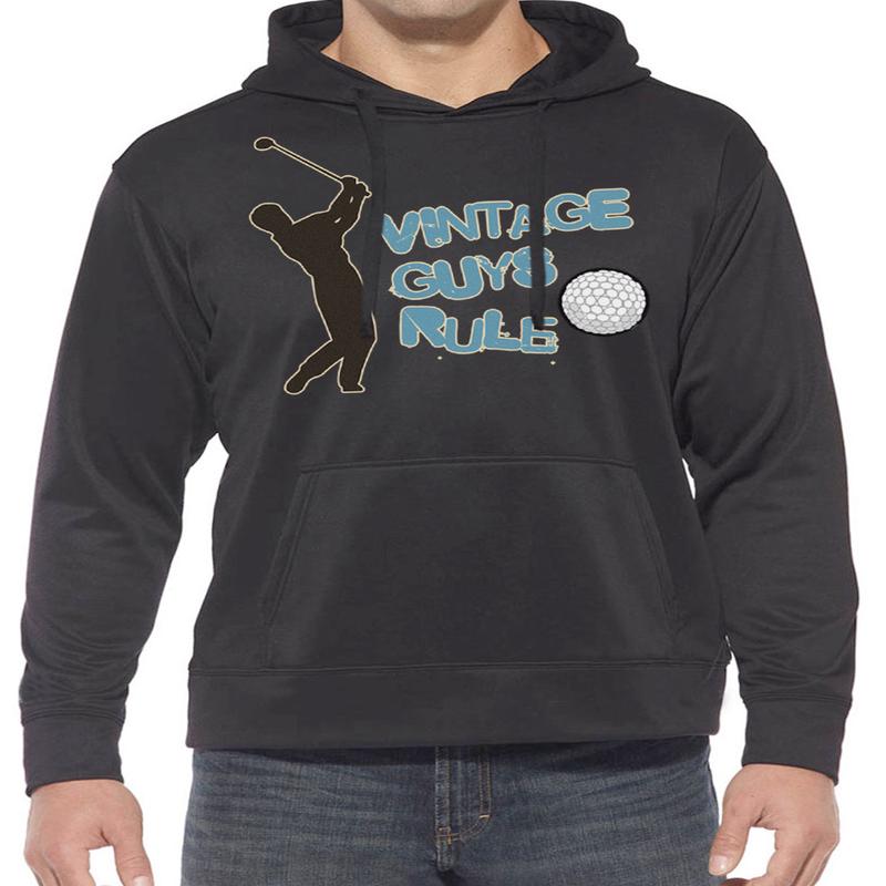 Vintage Guys Rule Golf Hoodie