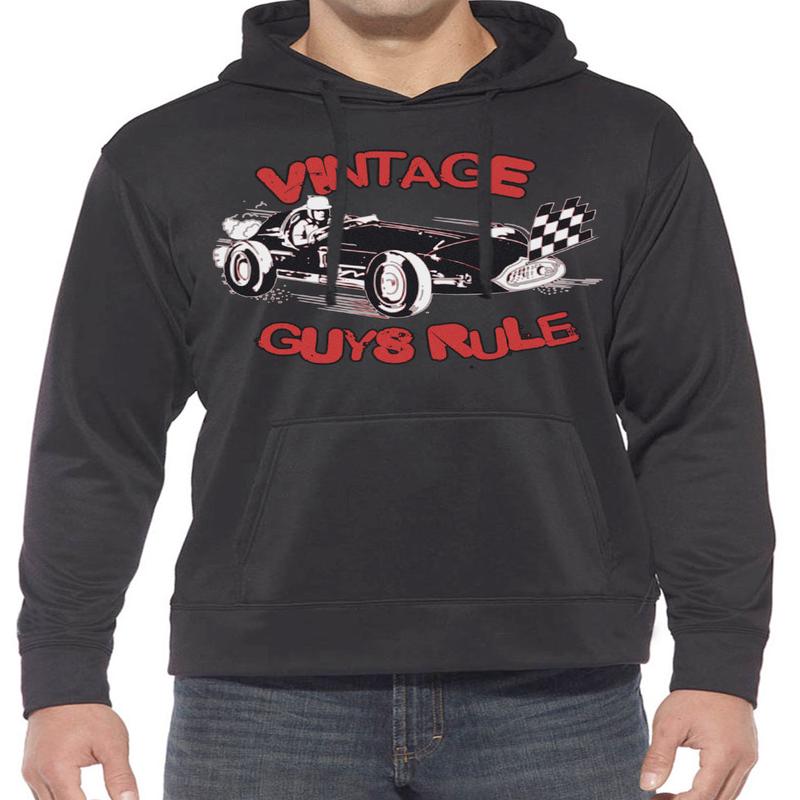 Vintage Guys Rule Racer Hoodie