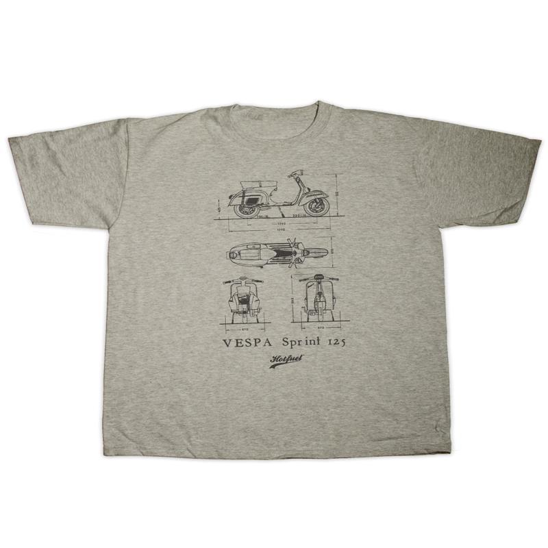 Hotfuel Sprint 125 Blueprint T Shirt
