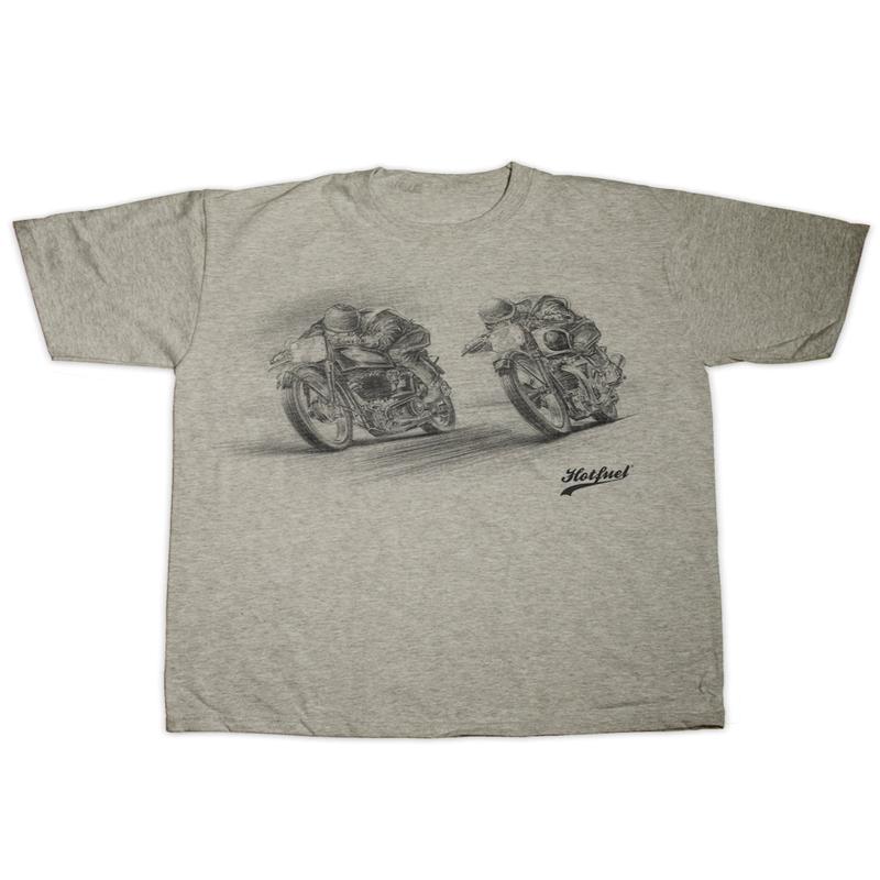 Norton v Triumph Race Print T Shirt
