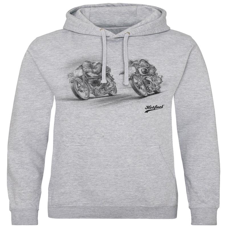 Norton v Triumph Race Print Hoodie
