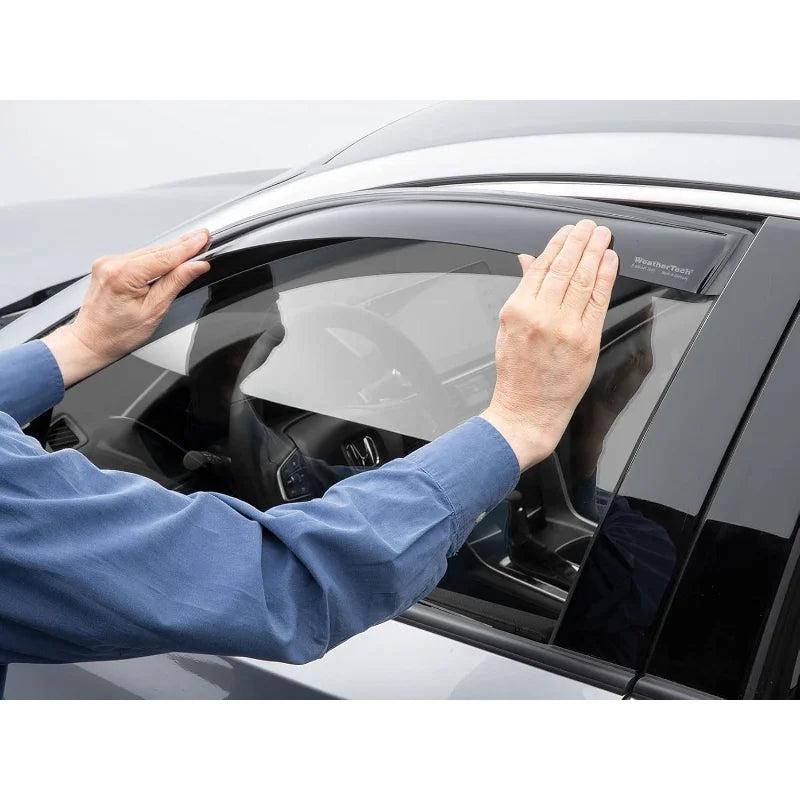 WeatherTech Custom Fit Side Window Deflectors for Chevrolet Spark - (82904), Front & Rear Set - Dark Tint