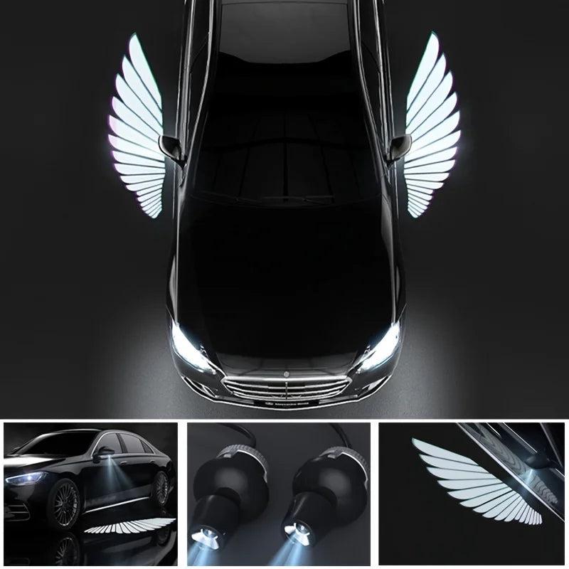 Car LED Puddle Door Lights Universal Angel Wings Projection Lights for Side Mirrors