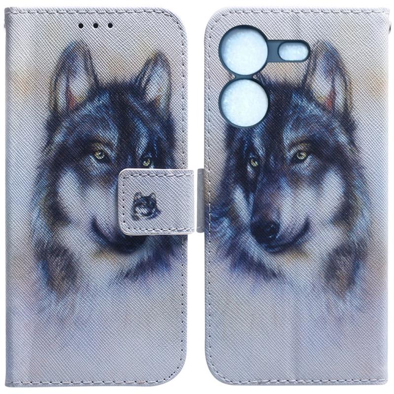 Coloured Drawing Flip Leather Phone Case