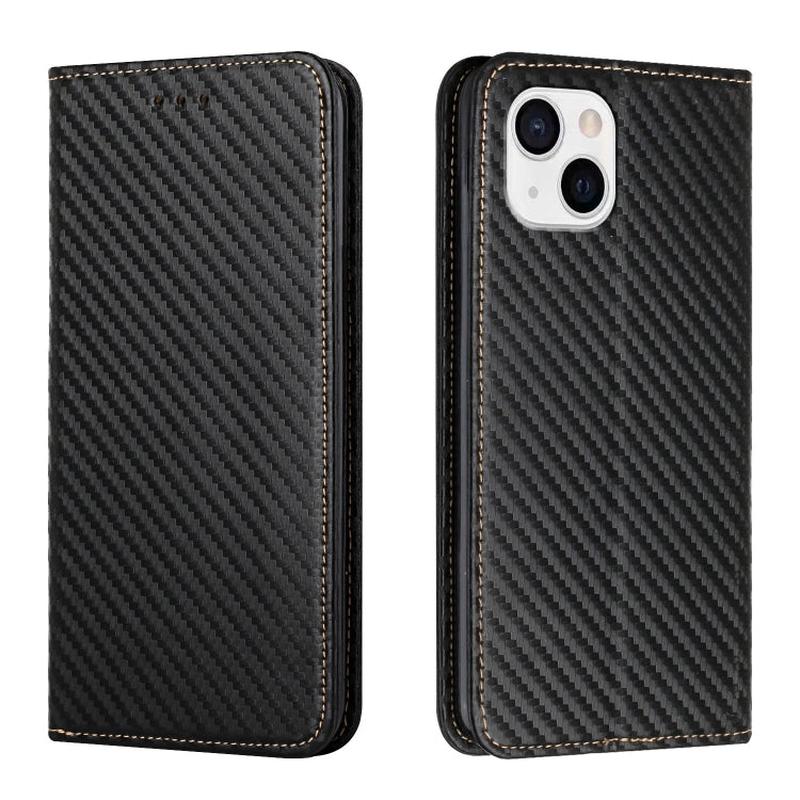 Carbon Fiber Texture Magnetic Flip Leather Phone Case