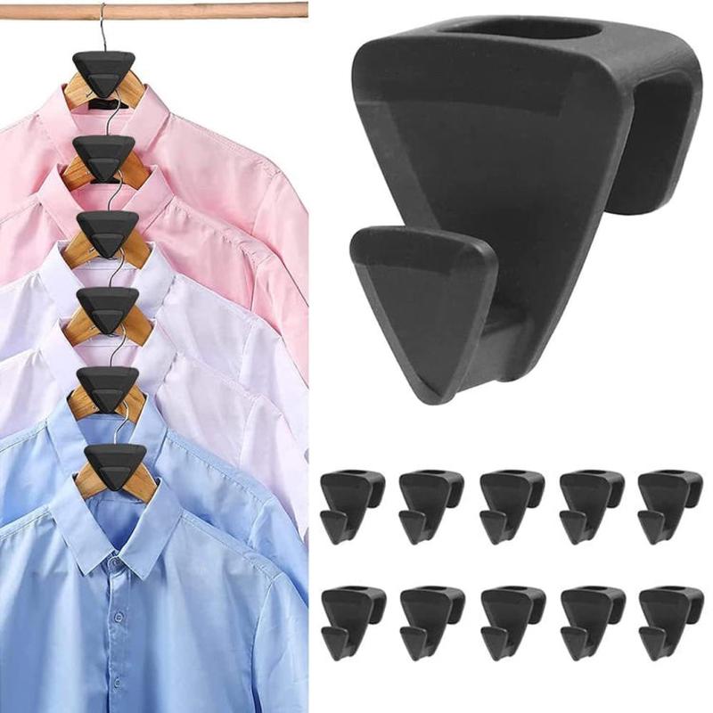 10pcs Triangle Clothes Hanger Hook Connection Hook Space Saving Connectors