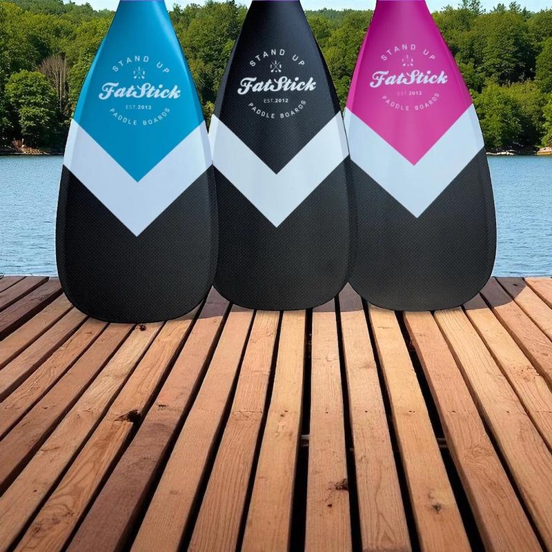 FREE BAG | 3 Piece Full Carbon Paddle Board Paddle - Blue/Pink/Black
