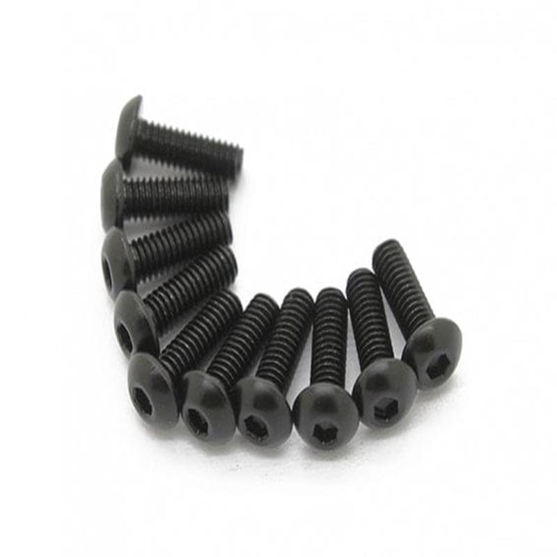 10x M3 Button Head Hex Screw Black (M3 x6, M3 x8, M3 x10, M3 x12, M3 x14, M3 x16, M3 x18)